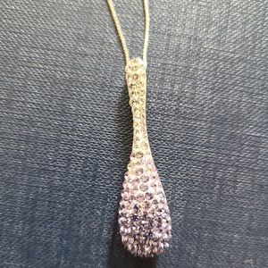 NWOT Sterling Silver /Swarovski Crystal Teardrop Pendant